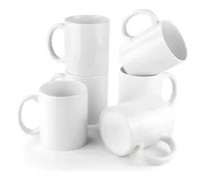 Tasse à sublimation de 11oz tasse enduite de sublimation en céramique blanche impression par sublimation de tasse de bricolage