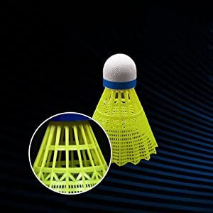 2025 Hochwertiger Gelber Nylon+Schwamm Federball Günstiger Preis Für Tägliche Spiele und Training Geeignet - Product Image 3