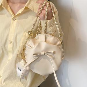 Bolso bandolera con hombro plisado estilo nube, un estilo veraniego simple y versátil para mujer. - Product Image 2