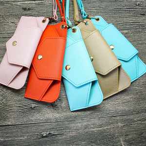 Boshiho Customized Custom Genuine Leather Folding Eyeglass Pouch Genuine Leather Sun <b>Glasses</b> <b>case</b> - Product Image 5