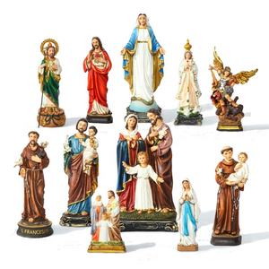 Statue de la saint-famille en résine avec enfant, ensemble de figurines debout de jésus, marie et james, ensemble de statue de la nativité religieuse catholique, artisanat - Product Image 1