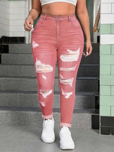 Ripped Jeans Colombianos Venta caliente <span class=keywords><strong>Mujer</strong></span> Cintura alta Skinny Jeans High Stretch Slim Jeans Moda Casual Pies pequeños <span class=keywords><strong>Pantalones</strong></span> - Product Image 3