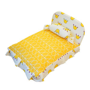 유럽식 테디 애완 동물 사육장 개 소파 소형 중형 개를위한 대형 이동식 빨 공주 침대 봉제 소재로 제작 - Product Image 6