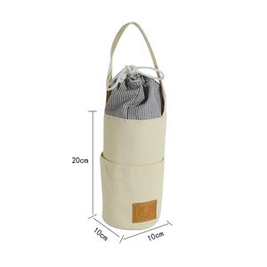 Sac isotherme à cordon de serrage grande capacité pour le déjeuner, sac fourre-tout en toile pour employés de bureau - Product Image 6