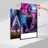 Boîte Lumineuse LED Mince à Haute Luminosité, Cadre en Aluminium Ultra Fin, Cadre Clic pour Affiches de Film et Publicité