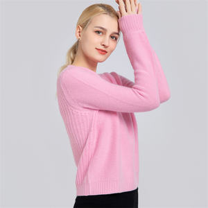 Оптовая продажа от производителя, женские свитера 100% из чистого кашемира, зимние толстые вязаные повседневные стильные однотонные с узором для осени/зимы - Product Image 5