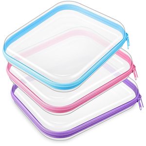 Clear Hard PVC Zipper Cases Fashion Travel <b>Makeup</b> Bags Pouches Portable <b>Storage</b> <b>for</b> Cosmetics Building Blocks - Product Image 1