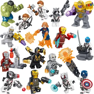 De gros blocs avengers-Blocs de construction Super héros, jouets pour enfants, cadeaux pour garçons et filles, film, Spider, Wonder woman, accessoires