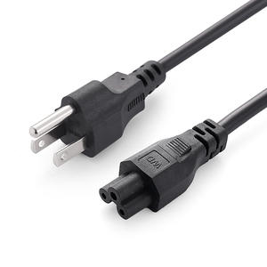 كابل طاقة 3 شقوق CCA <span class=keywords><strong>M</strong></span> أسود عالي الجودة سلك طاقة الولايات المتحدة الأمريكية مع النحاس/CCA للكمبيوتر الشخصي كابل طاقة C5 - Product Image 1