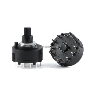 RS26 1 2 3 4 Pole Position 12/6/4/3 PCB Plug-In Board Interruptor ajustable Longitud del mango 15MM/20MM Selector de banda de interruptor giratorio - Product Image 3