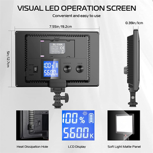 Kit de fotografía de luz suave LED de alta calidad regulable 3300K-5600K luz clave para teléfono YouTube Video y transmisión en vivo - Product Image 3