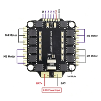 LANNRC MAK4 ESC 4-en-1 45A 60A 8 bits 36S 30mm entre broches compatible DSHOT600 en métal pour FPV Racing UAV