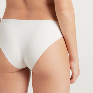 Slip Brasiliana da <span class=keywords><strong>Donna</strong></span> a Vita Bassa Morbidi Senza Cuciture Mezza Confezione Sexy da Tutti i Giorni Bikini Briefs con Logo in Vita <span class=keywords><strong>Intimo</strong></span> Mutandine - Product Image 3