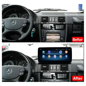 10.25 inç Android araba radyo araba GPS navigasyon multimedya DVD OYNATICI Mercedes Benz G sınıfı 2007-2011 için araba Stereo