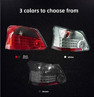 Nouveaux feux arrière LED modifiés pour voiture, ensemble rouge et noir, clignotants et feux de recul pour Vios 2008-2013