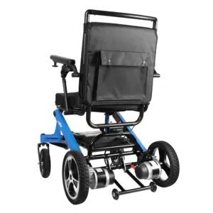 Cadeira de rodas elétrica dobrável, cadeira de rodas portátil automática de energia elétrica