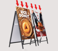 Tablero Publicitario Exterior Tipo A, Impresión Personalizada, de Hierro, 24x36 Pulgadas, Tipo Sándwich, al Mejor Precio