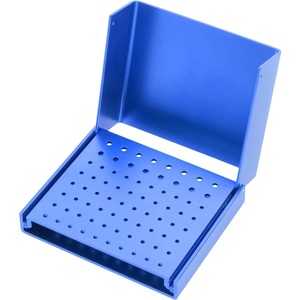 Soporte para Fresas de 76 Orificios, Caja de Limpieza y Esterilización para Autoclave, Organizador de Aleación de Aluminio (Azul) - Product Image 1