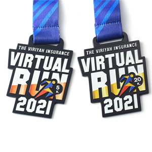 Medallas Deportivas Personalizadas de Metal para Maratón, 5k y 10k, en Oro, al por Mayor - Product Image 6
