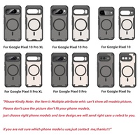 Casing Magnetik Tipis Transparan Matte PC untuk Google Pixel 9 10 Pro XL / 6 8 9 10 Pro 9a 8a 6a 5a Gen, Mendukung Pengisian Daya Nirkabel