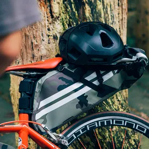Multifuncional ampliable resistente al agua de cola de la bicicleta bolsa de bolsa a prueba de agua de cola