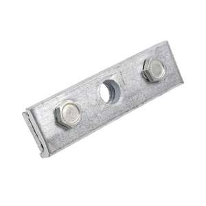 Morsetto per sospensione in acciaio zincato con morsetto per cavo dritto - Product Image 1