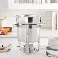 Marmite en acier inoxydable de qualité commerciale 25QT, brasero/marmite à braiser, grande marmite à induction robuste, écologique, pour la cuisson de soupes