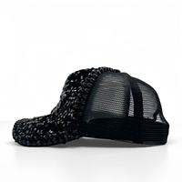 Casquette de baseball noire à clous brillants, style gothique, pour festivals et raves, pour femmes, vente en gros