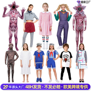 Disfraz de Halloween Manyusha para <span class=keywords><strong>Ni</strong></span>ñas, Disfraz de Eleven de Stranger Things, Conjunto de Disfraz de Personaje de TV y Película para <span class=keywords><strong>Ni</strong></span>ñas - Product Image 4