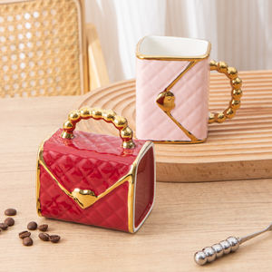 Exquisita Taza de Café de Cerámica con Diseño de Perlas, Taza de Té con Leche de Porcelana Personalizada de Lujo Clásico con Platillo y Cuchara, Regalo para Chicas - Product Image 4