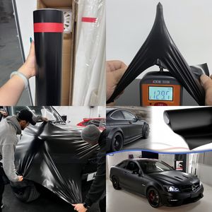 غلاف فيلمي لاصق لتغيير لون الهيكل الخارجي للسيارات، ملصق حماية للمركبات من فينيل PPF TPH TPU، أسود مطفي - Product Image 2