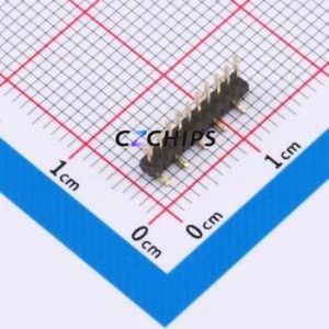 X1311WVS-10J-C40D42R2 Pin Header SMD,P=1.27mm,Horizontal Mount Connector ( Pin Structure: 1x10P )( Pitch: 1.27mm )( Row - Product Image 1