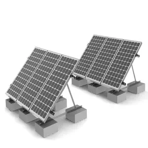 Staffa di montaggio solare fotovoltaico a basso costo rack con struttura a terra in alluminio impermeabile per la costruzione di energia fotovoltaica del bahrein 100kw
