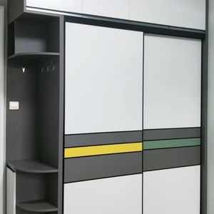 Modern Adjustable Eco-Friendly Bedroom Furniture Set with Mobile Door <b>Wardrobe</b> for Hotel & Villa Use - Product Image 6