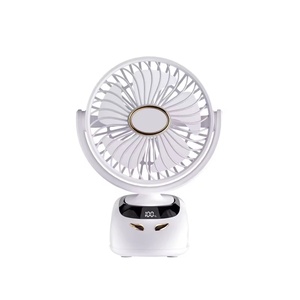 Ture 1800-3000-5400 Mah Digital Clip Fan Mini Portable USB Rechargeable Desktop Low Noise Long <b>Battery</b> Life LED Nightlight Fan - Product Image 5