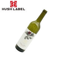 Étiquette de bouteille de vodka personnalisée en vinyle holographique durable résistant à l'huile et papier texturé avec adhésif