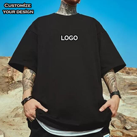 Camisetas de Hombre al por Mayor, Tejidas, Extra Grandes, de Punto Grueso, con Logotipo de Marca Personalizado Estampado