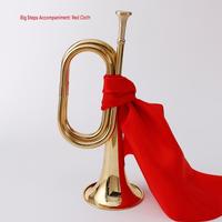 Custom Logo Bugle Calls Assault Old-Fashioned Assembly Aldult Brass Horn Props Trumpets Musical Instruments for Performance