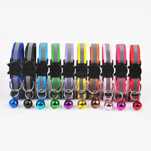 <span class=keywords><strong>Collar</strong></span> de nailon reflectante para gato, <span class=keywords><strong>Collar</strong></span> de seguridad reflectante para cachorros, perros pequeños, gatitos y gatos, con campana, 12 colores - Product Image 1