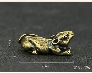 Grosir Dekorasi Zodiak Tikus Cina Dekorasi Rumah Maskot Tikus Kerajinan Tembaga Murni Peralatan Tembaga Kecil - Product Image 6