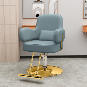 Silla de Peluquería de Acero Inoxidable y Cuero PU, Elegante, para Salón de Belleza y Barbería, Muebles de Salón con Estructura Metálica, en Oferta - Product Image 2