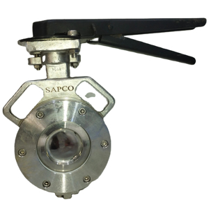 Válvula de Acero Fundido SAPCO BFV, Tipo Manual, 100 mm, para Agua, Aceite, Gas, Aire, Productos Químicos, EPDM/Asiento 150 #   CI - Product Image 1