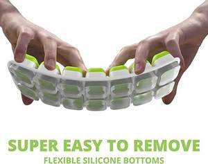 Bac à glaçons en silicone sans BPA à 14 cavités avec couvercle amovible, moule et plateaux empilables pour cadeaux promotionnels et d'affaires - Product Image 3