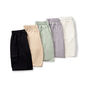 0.3 kg 30X30X2 cm 95% coton 5% Spandex nouvelle toile Vietnam tricoté respirant taille élastique Cargo court vêtements pour hommes courts - Product Image 5