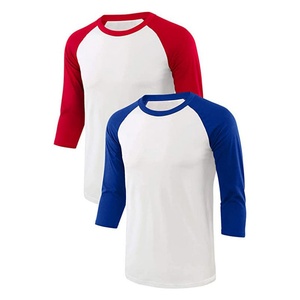 T-shirts de baseball américains classiques à manches raglan, personnalisables avec logo et numéro, style académique, pour la vente en gros - Product Image 1
