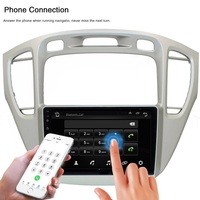 Jiawell Autoradio 9 pouces Lecteur DVD de voiture Lecteur multimédia Lecteur vidéo Navigation Écran IPS GPS pour Toyota Highlander 2002-2007