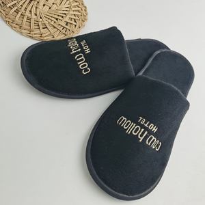 공장 맞춤 제작 호텔 슬리퍼, 두꺼운 EVA 밑창 및 테리/타월 갑피, 커스텀 로고 가능 - Product Image 2