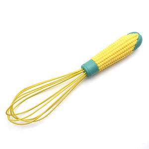 Accessoires de cuisine <span class=keywords><strong>Fouet</strong></span> à œufs en silicone avec poignée à motif de maïs Résistant à la chaleur Pâte Crème Sauce/Blancs d'œufs Mélangeur Outil durable - Product Image 2