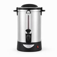 Chauffe-eau électrique commercial 25L en acier inoxydable, distributeur d'eau chaude avec contrôle de température, maintien au chaud et arrêt automatique