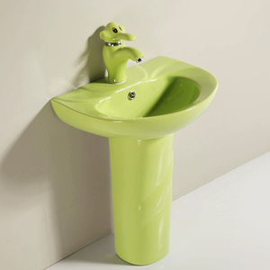 Lavabo familial en argile réfractaire Filo Mura pour salle de bain parent-enfant, idéal pour la chambre à coucher et les produits maternels et infantiles. - Product Image 2